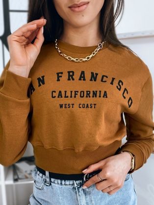 Különleges barna női pulóver San Francisco