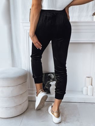 Női fekete velúr leggings PLR245