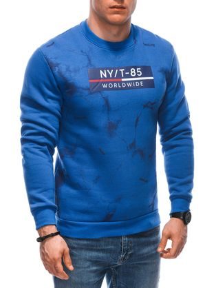 Divatos kék pulóver B1658