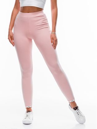 Kényelmes rózsaszín női leggings PLR112