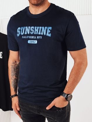 Trendi sötét kék póló felirattal sunshine