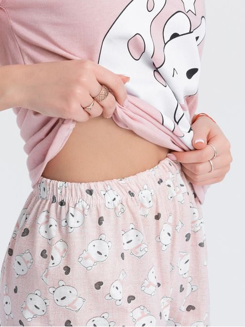 Női rózsaszín pizsama ULR253