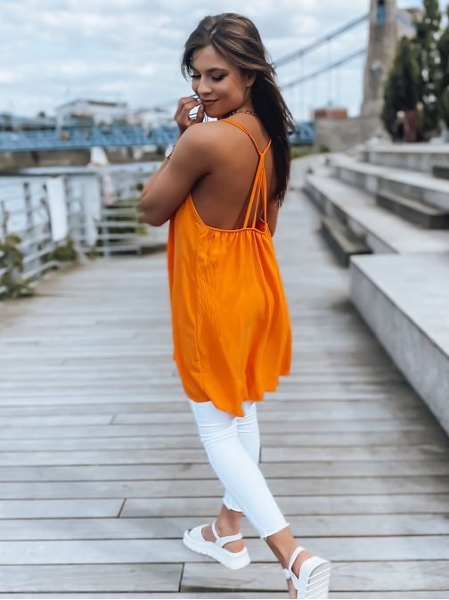 Szenzációs narancs színű női nyári top Mirta