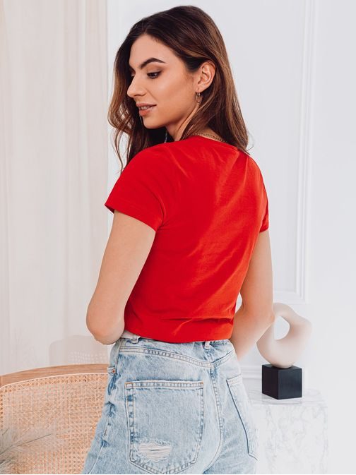 Egyszerű piros női póló SLR001