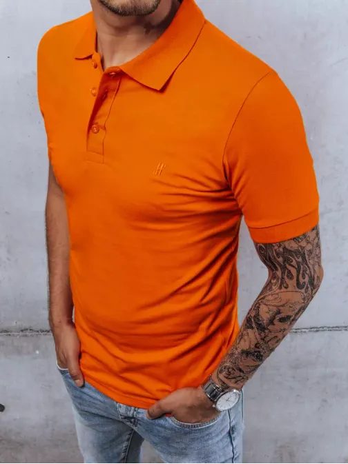 Modern galléros póló narancssárga színben