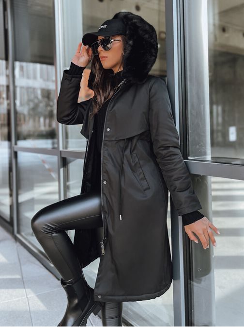 Fekete női eredeti kabát LUSTER