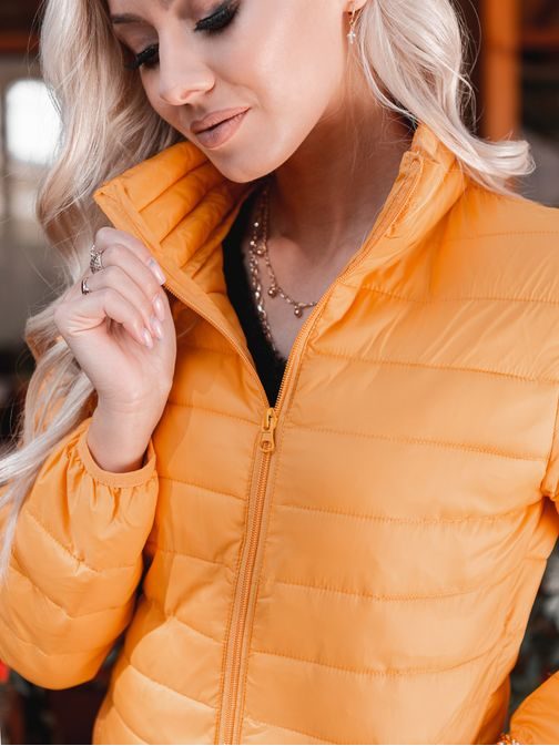 Divatos mustár színű női átmeneti kabát CLR008