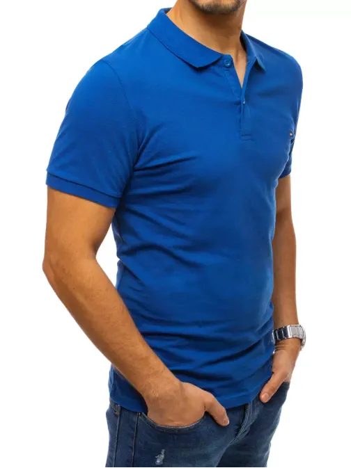 Kék galléros póló