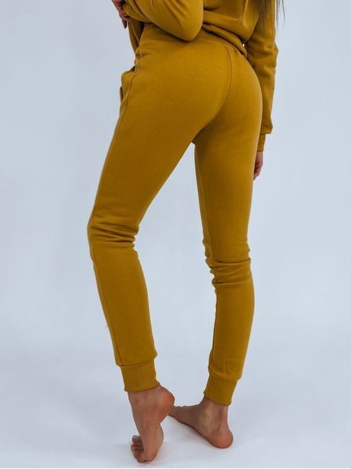Stílusos kamel színű női melegítő nadrág Fits