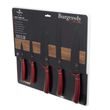Sada nožů s magnetickým držákem 6 ks Burgundy Metallic Line