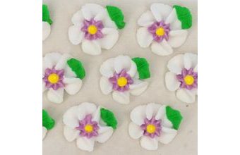 Cukrové dekorace velké květy na platíčku 21