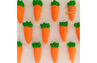 Cukrové dekorace mrkvičky