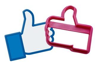 Vykrajovátko Facebook Like - Palec nahoru - 3D tisk