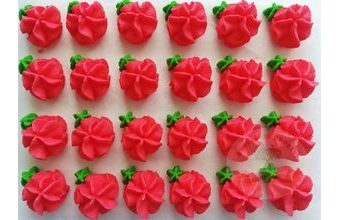 Cukrové ozdoby květy na platíčku 21