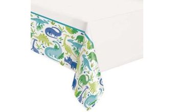 Plastový ubrus DINOSAURUS - zelenomodrý - 137 x 213 cm