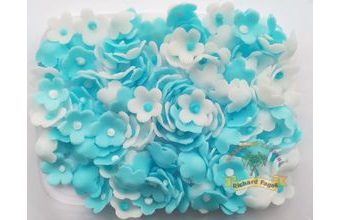 Modelované květinky modré 10g