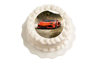 Jedlý papír ro kluky a chlapy milující rychlá auta - Lamborghini 20 cm