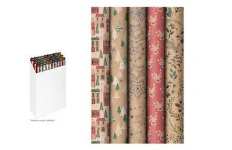 balící papír vánoční role 200x70 KRAFT mix č.4 5811810