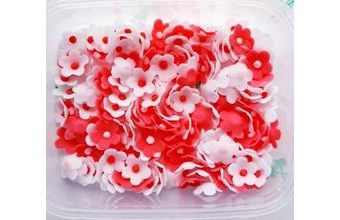 Modelované květinky červené 10g