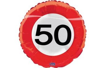 Balón foliový dopravní značka 50, 43 cm