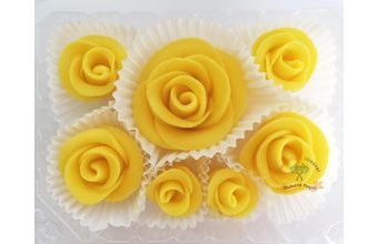 Dortová sada růží - žluté žluté