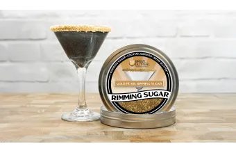 Zlatý cukr na okraje koktejlů - Gold Pearl Cocktail Rimming Sugar - 113 g