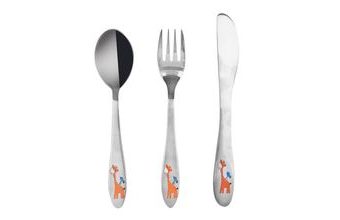 Příbory nerez dětské 3 ks ŽIRAFA