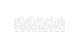 Cukrová krajka bílá - šířka 8 cm