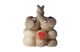 Zamilovaní sloni - marcipánová figurka na dort