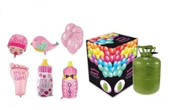 Helium na plnění balonků + balónky na oslavu narození holčičky - 250 l
