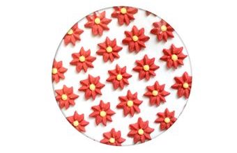 Cukrová dekorace - Gerbery 28 ks červené