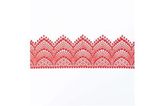 Cukrová krajka na dort – červená - šířka 6 cm