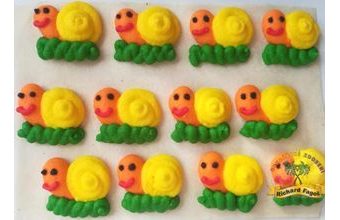 Cukrové dekorace šneci