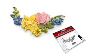 Patchwork vytlačovač s květinovým motivem - Spring (Jaro) - 12 x 5,5 cm