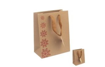 Taška dárková 18x23 cm SNOWFLAKES
