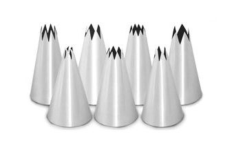 Sada zdobicích 7 špiček - zubaté