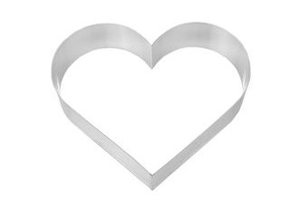 Forma na dort bez dna - ráfek nerez - srdce