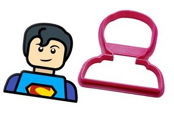 Vykrajovátko Lego Hlava Kluk / Superman - 3D tisk