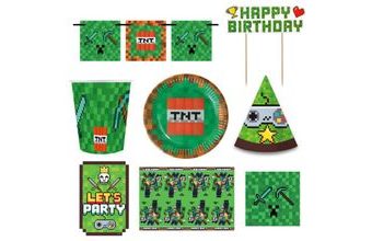 Dětská narozeninová sada Minecraft - 10 osob