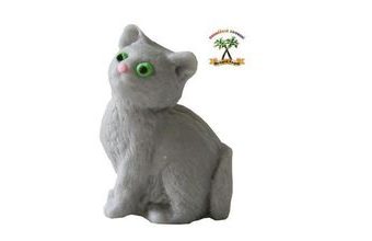 Vytlačované zvířátko - Kočička 3D (šedá)