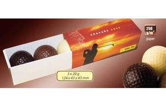 Reklamní golfové míčky 3ks - 60g s vaším motivem/logem - od 150 ks
