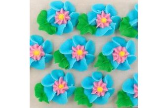 Cukrové dekorace velké květy na platíčku 1