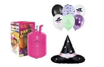 Helium a sada balónků - mix - čarodějnice - 7 ks - Halloween
