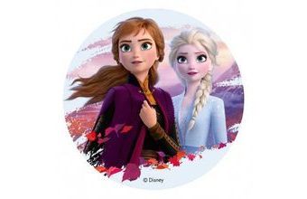 Jedlý papír Frozen 2 Anna A Elsa 20 cm