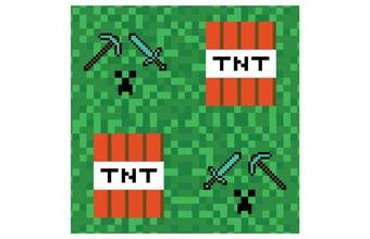 Papírové ubrousky Minecraft - 33x33 cm, 20 ks