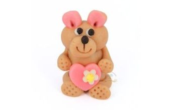 Příležitostná postavička - Medvídek světle hnědý s růžovým srdíčkem