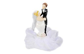Novomanželé 17 cm - svatební figurky na dort - svatební figurky na dort