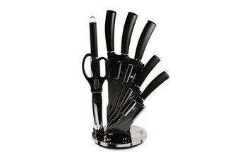 Sada nožů ve stojanu 8 ks Black Silver Collection
