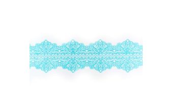 Cukrová krajka – modrá - šířka 6 cm