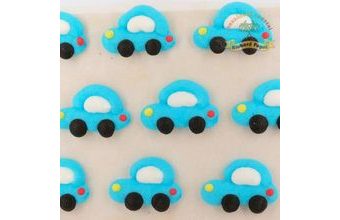 Cukrové dekorace modrá autíčka